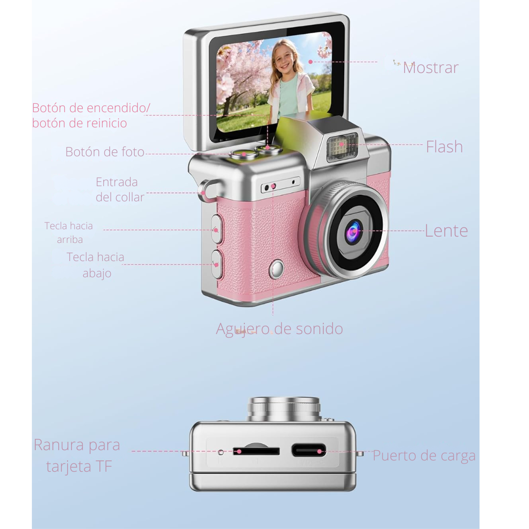 Mini Cámara Digital HD Tipo Collar Portátil
