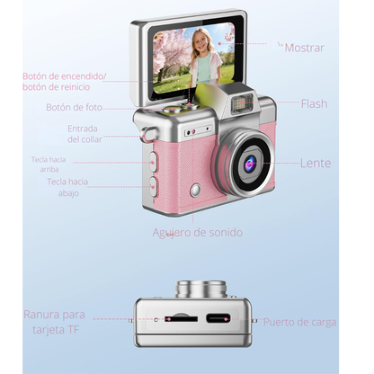 Mini Cámara Digital HD Tipo Collar Portátil